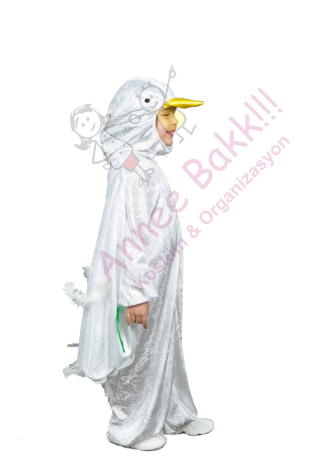 Kuş Kostümü,  Beyaz Renk Kuş Kostümü