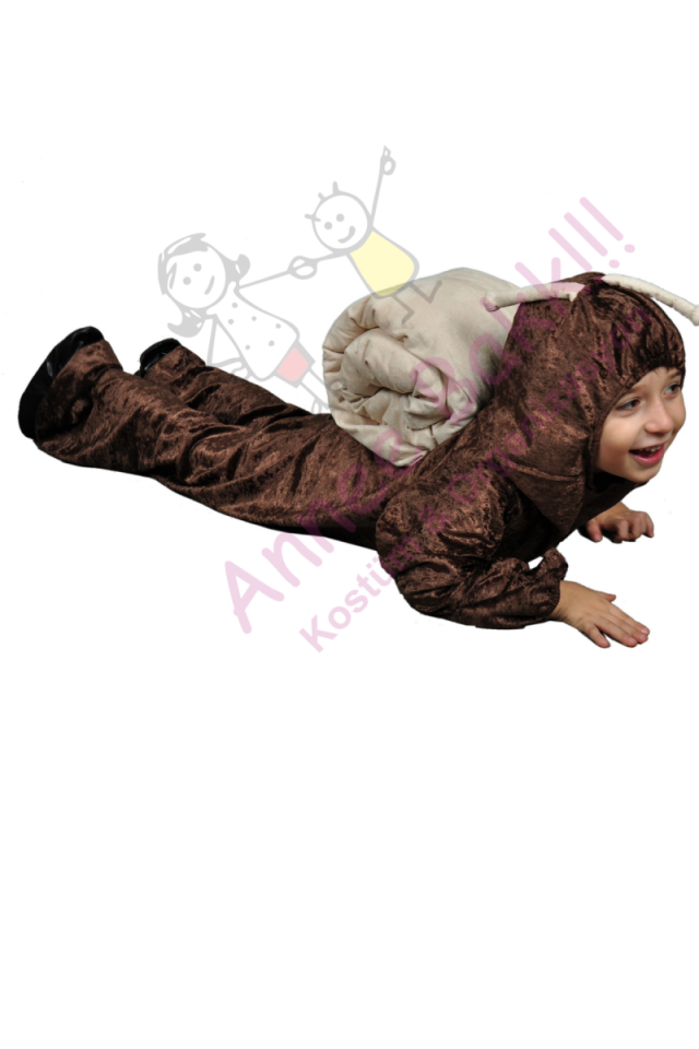 Çocuk Salyangoz Kostümü, Kadife Kumaş Salyangoz Kostümü
