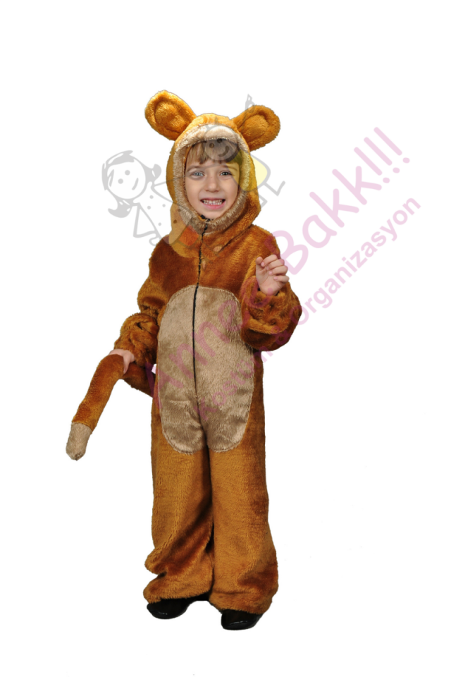 Peluş Kumaş Aslan Kostümü, Aslan Çocuk Kostümü, Çocuk Aslan Kostümü