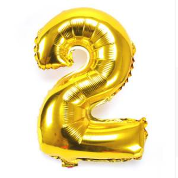 2 Rakam Folyo Balon Gold