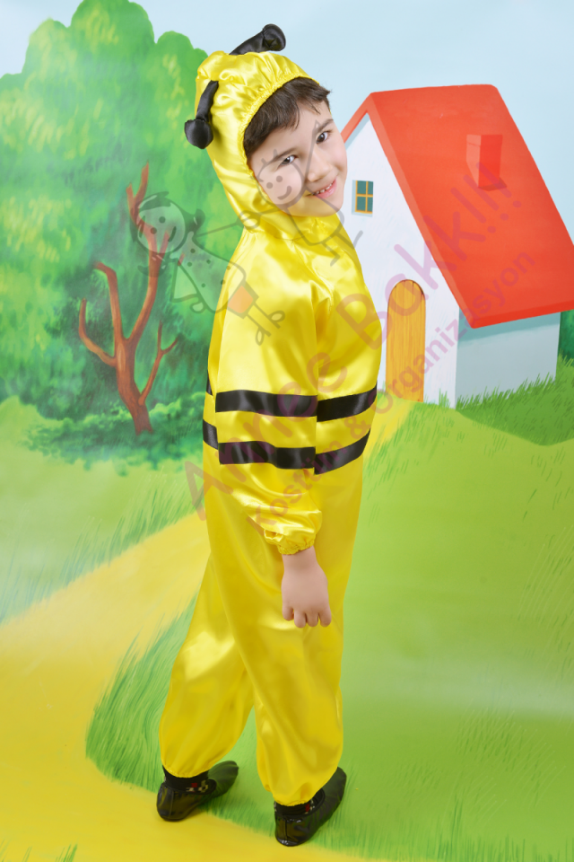 Saten Kumaş Arı Kostümü, Erkek Çocuk İçin Arı Kostümü