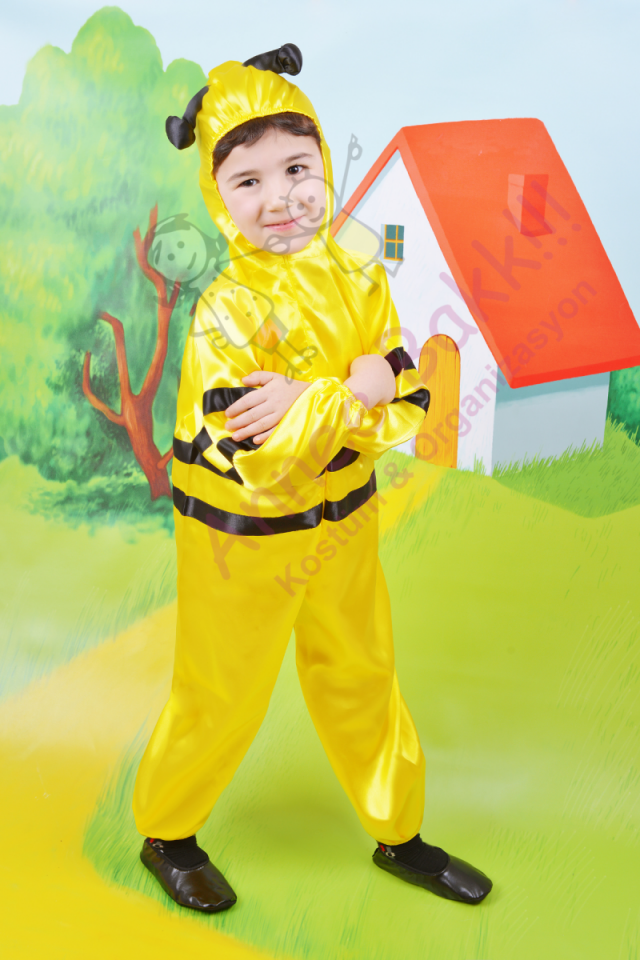 Saten Kumaş Arı Kostümü, Erkek Çocuk İçin Arı Kostümü