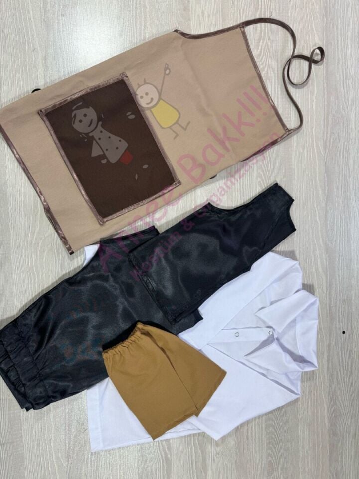 Gepetto Usta Çocuk Kostümü, Gepetto Baba Kıyafeti, Oyuncak Tamircisi Kostümü