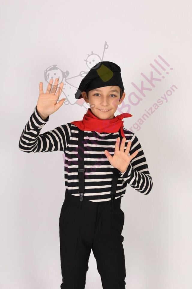 Pandomim Gösteri Şapkası  ve Fular Seti, Pandomim Gösteri Aksesuarları