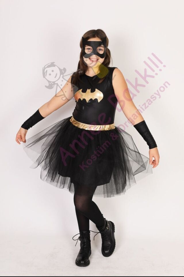 Batgirl Kız Çocuk Kostümü, Batman Kız Çocuk Kıyafeti, Çizgi Karakter Kostümü