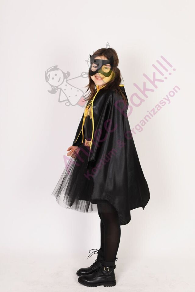 Batgirl Kız Çocuk Kostümü, Batman Kız Çocuk Kıyafeti, Çizgi Karakter Kostümü