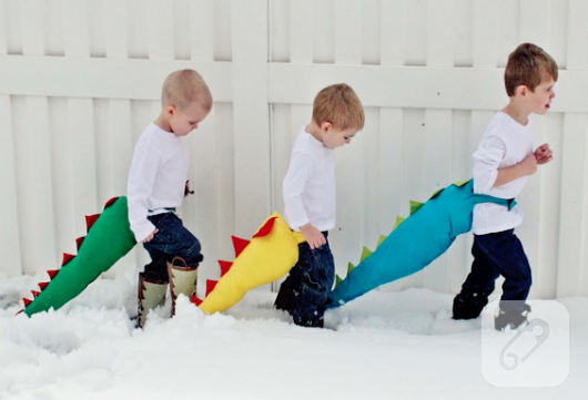Oyun ve Etkinlikler İçin Dinozor Kuyruğu, Farklı Renk ve Ebatlarda Dinozor Kuyruğu