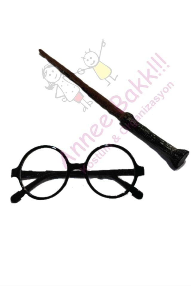 Harry Potter Gözlük ve Asa Seti, Büyücü Harry Potter Kostüm