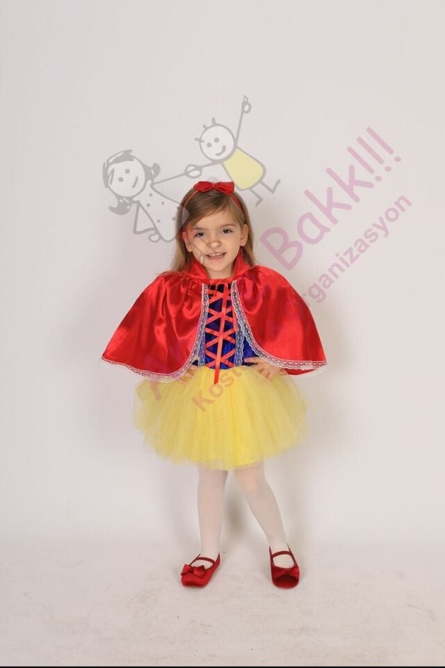 Minik Kız Çocuk Pamuk Prenses Kostümü, Kız Çocuk Lüx Pamuk Prenses Elbisesi