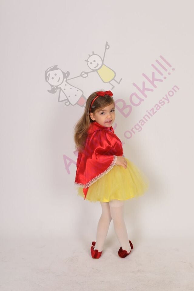 Minik Kız Çocuk Pamuk Prenses Kostümü, Kız Çocuk Lüx Pamuk Prenses Elbisesi