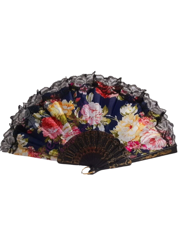 Çiçek Desenli Yelpaze, Serinletici ve Şık Görünümlü Yelpaze