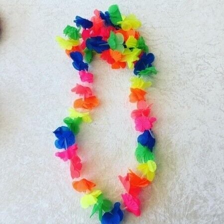 3'lü Hawaii Model Kolye - Bileklik - Taç Set, Kostüm Aksesuarları, Parti Aksesuarları