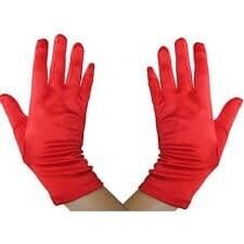 Kırmızı Renk Çocuk Eldiveni, Kumaş Çocuk Eldiveni, Sihirbaz Çocuk Eldiveni