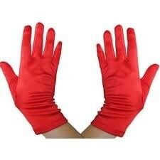 Kırmızı Renk Çocuk Eldiveni, Kumaş Çocuk Eldiveni, Sihirbaz Çocuk Eldiveni