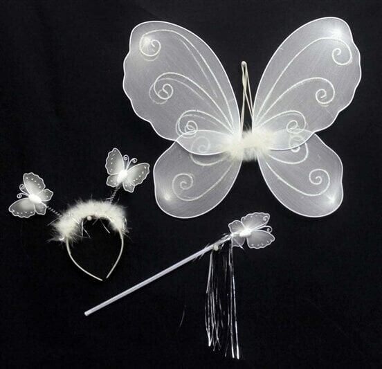 Beyaz Kelebek Kanadı Set