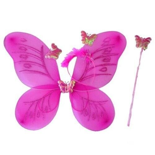 Fuşya Kelebek Kanadı Seti