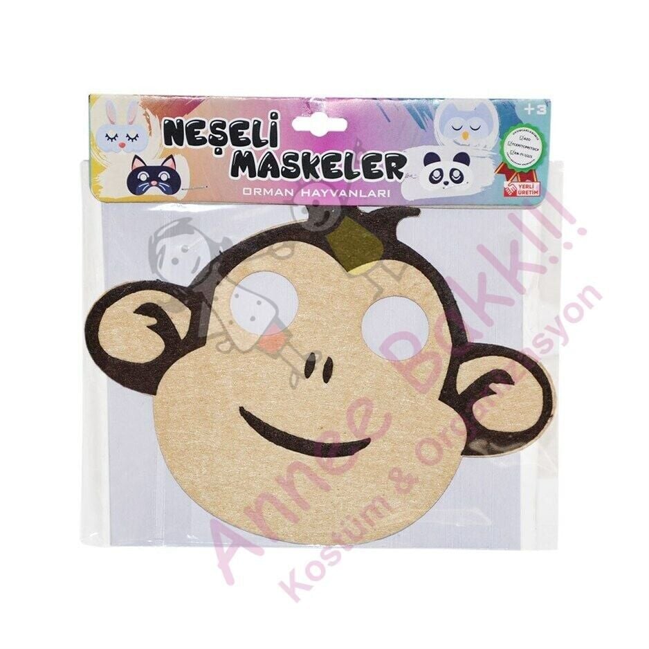Maymun Maskesi, Çocuk Maymun Maskesi, Sevimli Havyan Maskeleri, Hızlı Kargo