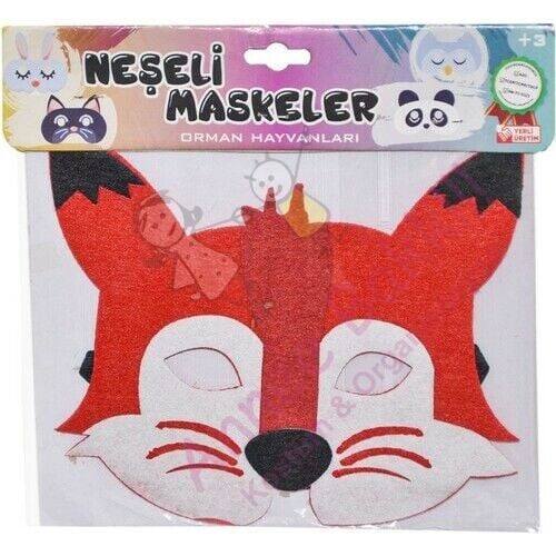 Keçe Kumaş Çocuk Tilki Maskesi, Hayvan ve Doğa Maskeleri