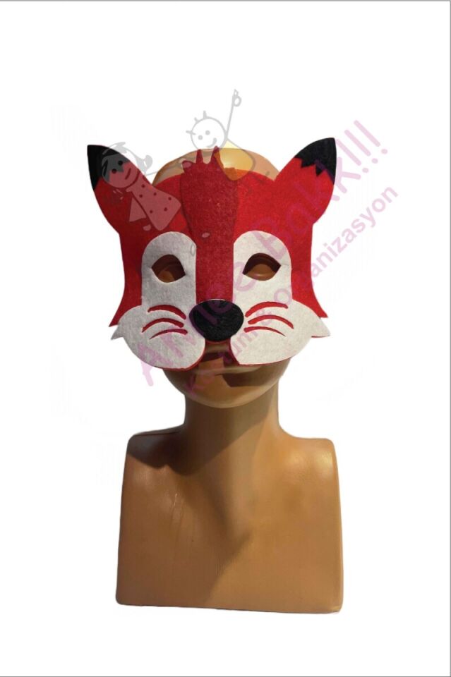 Keçe Kumaş Çocuk Tilki Maskesi, Hayvan ve Doğa Maskeleri