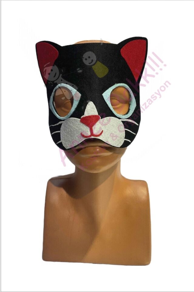 Keçe Kumaş Çocuk Kedi Maskesi, Hayvan ve Doğa Maskeleri