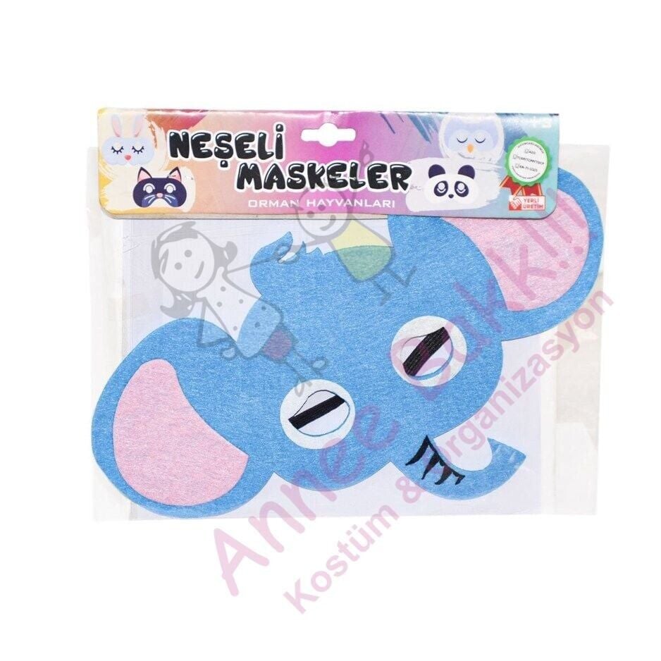 Keçe Kumaş Çocuk Fil Maskesi, Doğa ve Hayvan Maskeleri, Hızlı Kargo