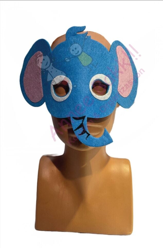 Keçe Kumaş Çocuk Fil Maskesi, Doğa ve Hayvan Maskeleri, Hızlı Kargo