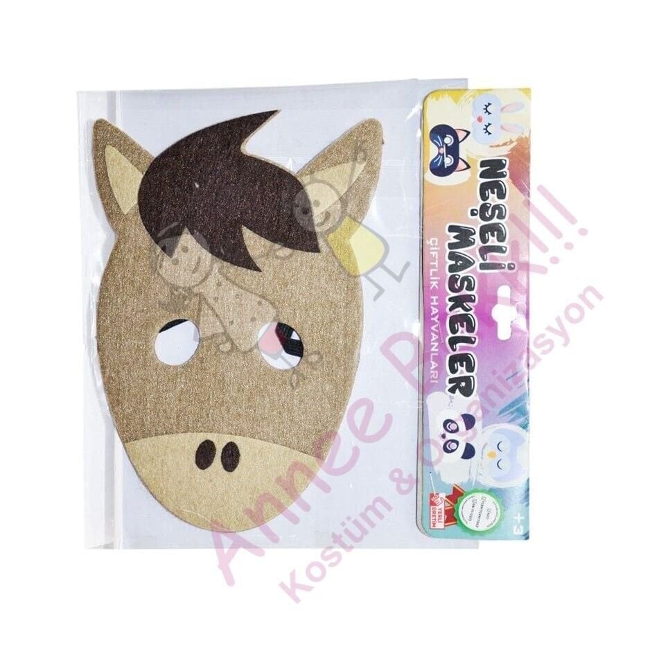 Keçe Kumaş Çocuk At Maskesi, Doğa ve Hayvan Maskeleri, Hızlı Kargo