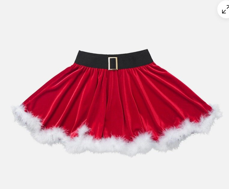 Kadife Kumaş Tüylü Noel Etek, Yeni Yıl Noel Eteği - 1