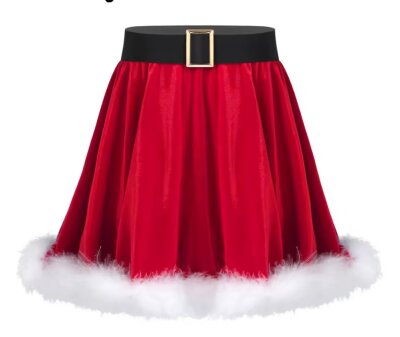 Kadife Kumaş Tüylü Noel Etek, Yeni Yıl Noel Eteği - 2