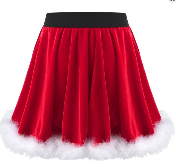 Kadife Kumaş Tüylü Noel Etek, Yeni Yıl Noel Eteği - 3