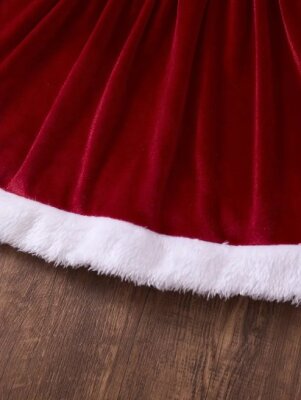 Kadife Kumaş Tüylü Noel Etek, Yeni Yıl Noel Eteği - 4