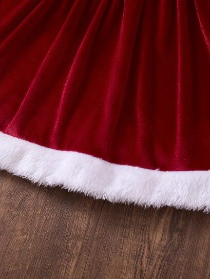 Kadife Kumaş Tüylü Noel Etek, Yeni Yıl Noel Eteği - 4