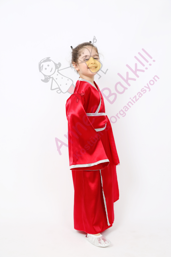Kız Çocuklarına Özel Japon Kimono Kostümü, Rengarenk Kimono Kıyafeti, Hızlı Teslimat - 2