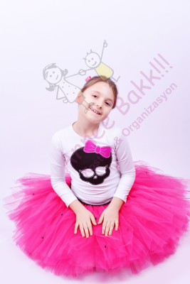 Kristal Tül Tütü Etek, Pembe Renk Kız Çocuk Tütü Etek, Hızlı Kargo - 1