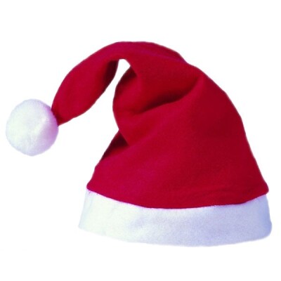 Polar Kumaş Noel Baba Şapkası, Yılbaşı Kostüm Aksesuarları, Hızlı Teslimat - 2