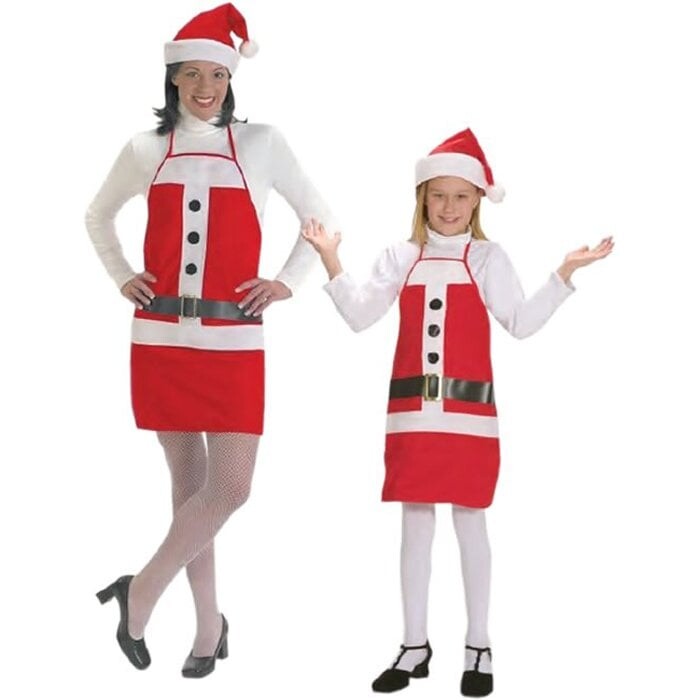 Polar Kumaş Yeni Yıl Anne Kız Mutfak Önlüğü, Noel Anne & Kız Mutfak Önlüğü - 1