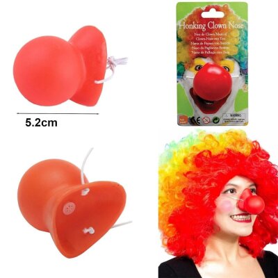 Sesli Plastik Palyaço Burnu, Palyaço Kostüm Aksesuarları, Kırmızı Palyaço Burun - AnneeBakk