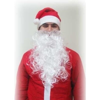 Yarı Profesyonel Noel Baba Sakalı, Noel Baba Kostüm Aksesuarları, Hızlı Teslimat - 1