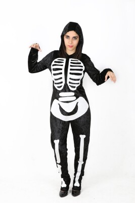 Yetişkin İskelet Kostümü, Unisex Yetişkin İskeletor Kostümü, Cadılar Bayramı Kostümü, Hızlı Kargo - 1